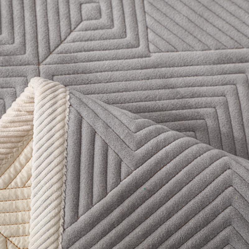 Samt Plaid Sofa Abdeckung Moderne Einfache Anti-Slip Sofa Kissen Handtuch Einfarbig Verdickung Universal Warme Plüsch Sofa Armlehne