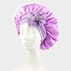 Bonnet de Nuit en Satin pour Femmes avec Nœud Papillon Lien Réglable Soin des Cheveux Bonnet de Nuit Doux en Soie