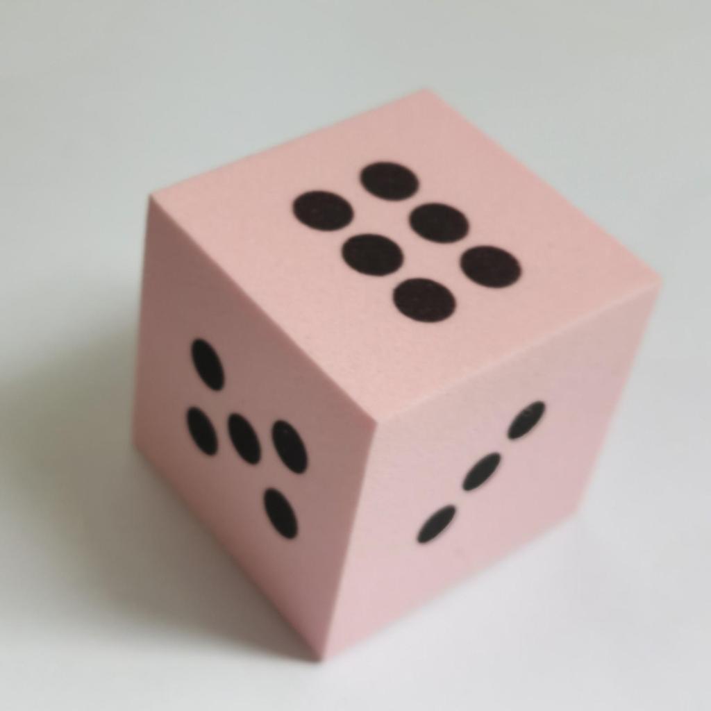 8cm EVA Rounded Corner Foam Dice - Six-Sided, 3.8cm Square