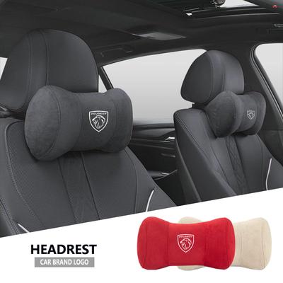 Car Seat Safety Headrest Pad Auto Logo Neck Pillow For 5008 408 308 Landtrek 208 2008 3008 Rifter 508 301 108 608 4008