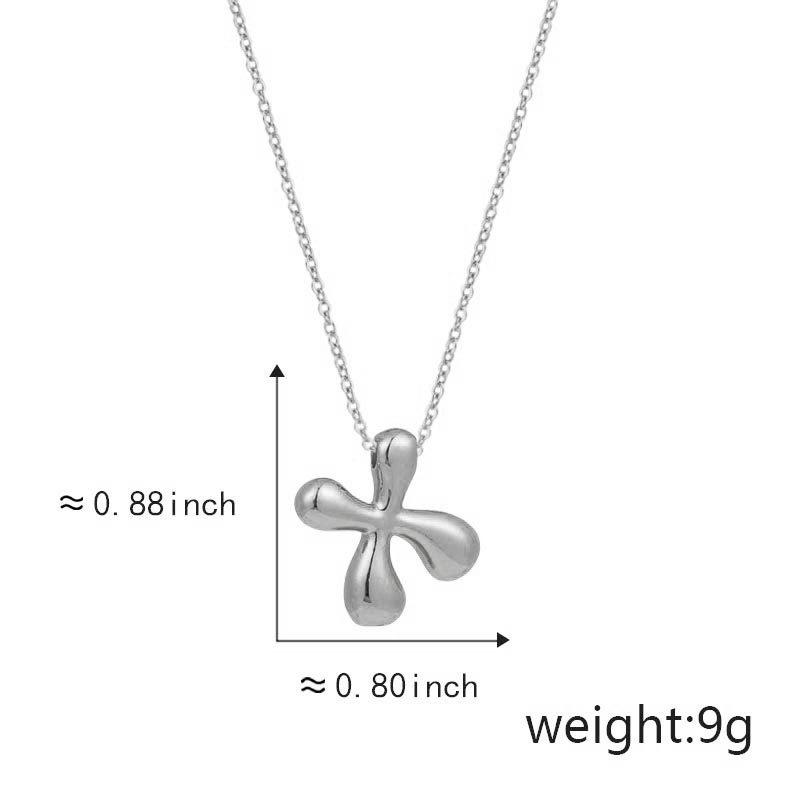 Cute Smooth Letter Necklace, Chubby Pendant, European and American Fashionable and Simple Collarbone Chain
