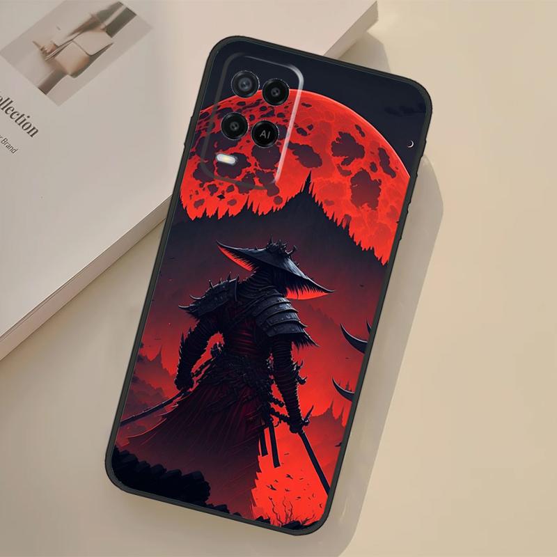Japan Ninja Samurai Red Sun Case For Oppo A76 A96 A16 A17 A18 A60 A80 A40 A38 A58 A78 A98 A94 A74 A54 A15 A57 A77 A5 Pro