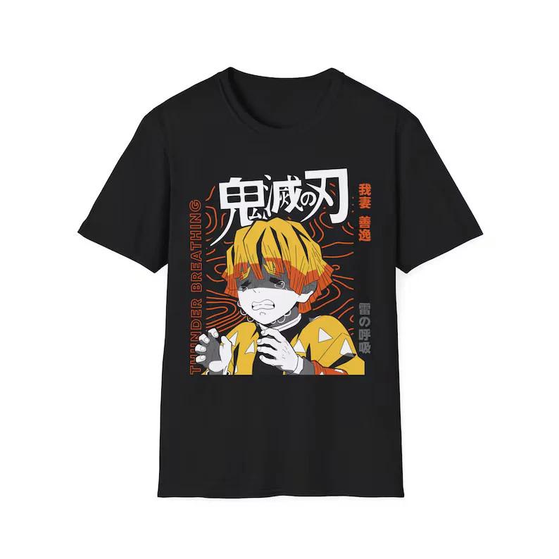Zenitsu Demon Slayer Anime Character Shirt S
