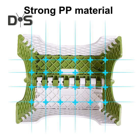 Klapphocker aus Kunststoff mit Griff, tragbar, leicht, robust, für Outdoor-Camping, Jagd, Picknick, Angeln, Mini-Tritthocker, Stuhlsitz
