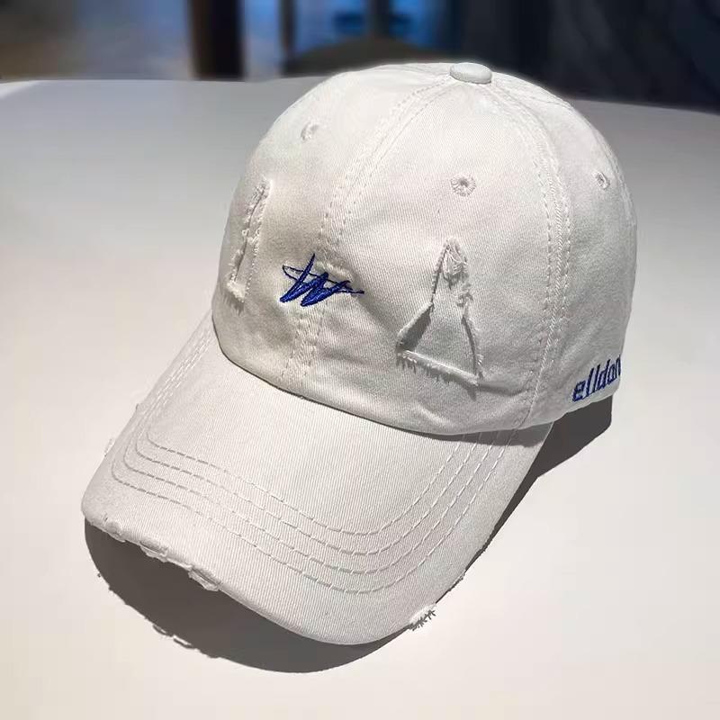 Japanese Retro Old Ripped Baseball Hat Women's Spring and Summer Casual Versatile Street Youth Baseball Hat Defense Hat