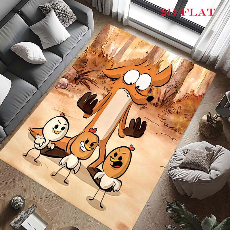 Big Bad Fox Charm Carpet Rug for Living Room Bedroom Home Sofa Decoration,Kids play Nonslip Floor Mat