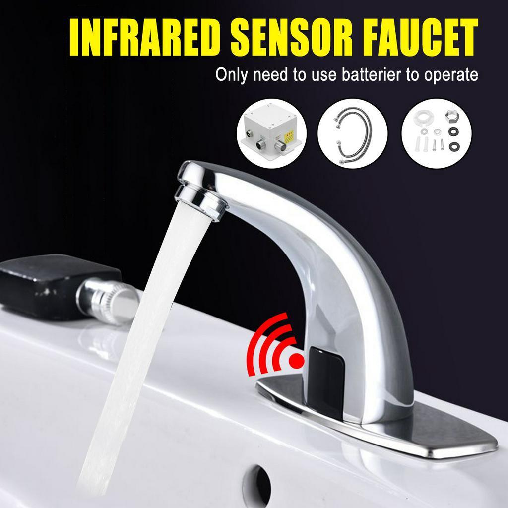 DC6V Automatic Hands Electric Touchless Bathroom Sensor Faucets Water Saving Mixers Sensor Tap Battery Power Kitchen Water Tap