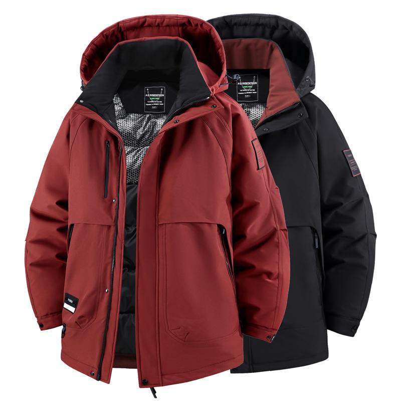 Plus Size 5XL-11XL Fashion Men's Oversize Parkas Winter Coat Hooded Waterproof Casual Loose Thick Warm Outerwears Men Jackets