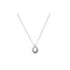 Xiao Xiangfeng Pearl Earrings & Zircon Pendant Necklace Set for Women - Hemp Gray, White, 5A Grade