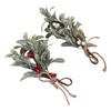 4PCS Artificial Mistletoe Pick 9.1 Inch Xmas Hanging Fake Mistletoe Ornament Decorations for   Xmas Tree Wreath Holiday Decoration