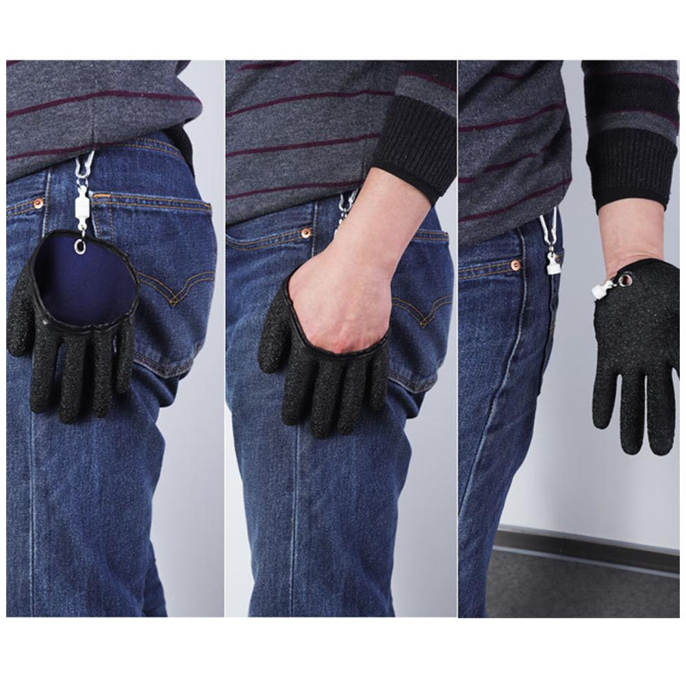 1 pcs Fishing Puncture Proof Gloves with Magnet Release Professional Waterproof Anti Slip Fish Landing Glove
