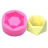 Sechseckige Silikonform DIY Blumentopf Vase Form Büro Dekoration Ton Aromatische Gipsform