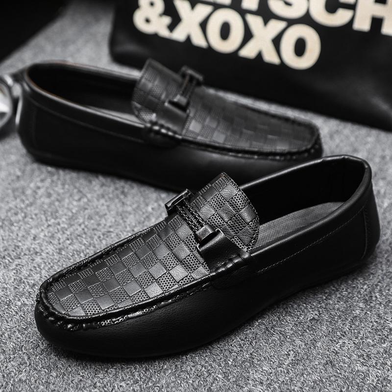 Fashion Genuine Leather Luxury Brand Italian Men Loafers Breathable Slip On Men Driving Shoes Men Casual Shoes Moccasins Chaussure Homme
