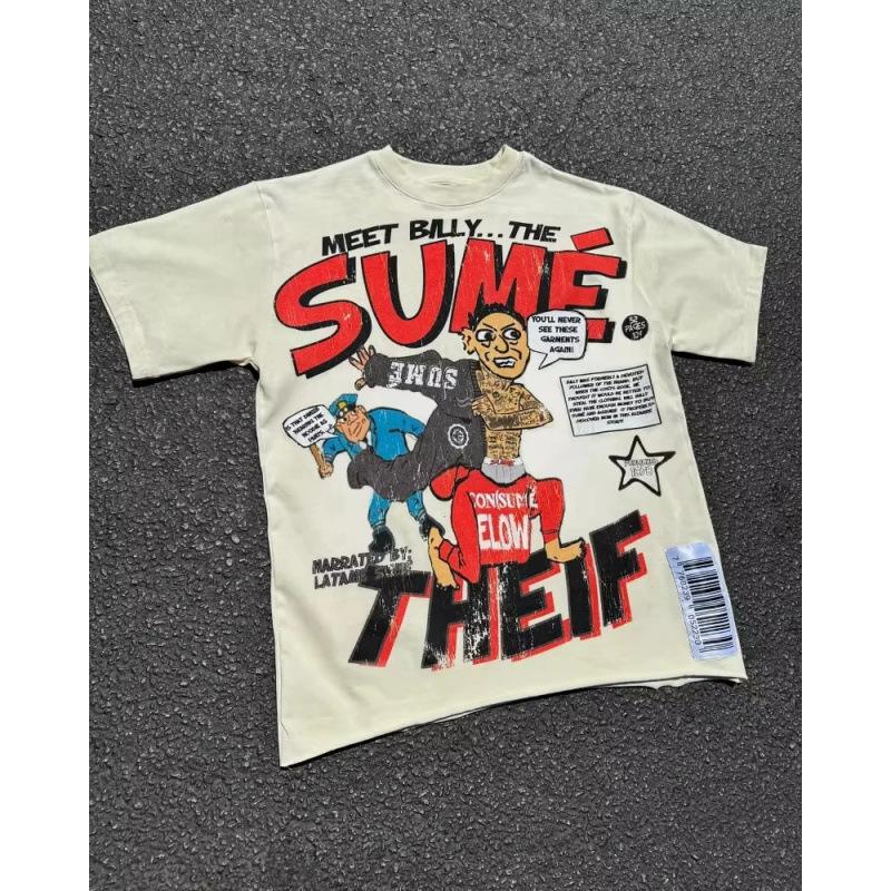 Fashion Women s T-Shirt High Set Retro Fashion Anime Letter Print T-shir S