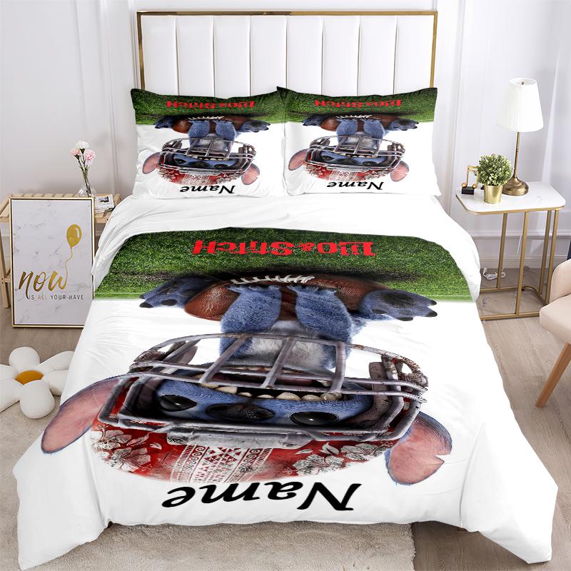 Custom Textile Stitch Adventure Bedding 3 Piece Set HD Print Duvet Cover Pillowcases for Teens Adult Bedroom Decoration