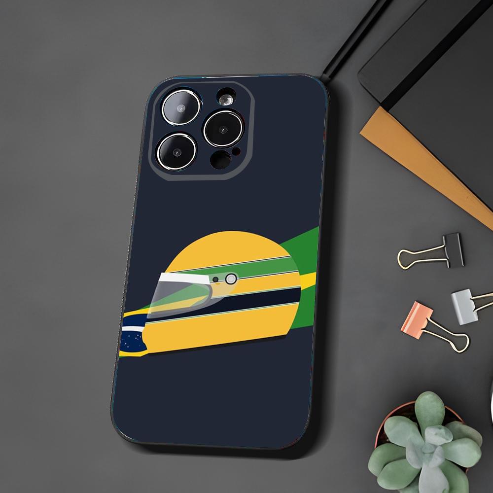 Ayrton S-Senna H-Helmet F-F1 Racing Phone Case For Iphone 15 11 13 14 Pro Max 7 8 Plus X Xr Xs Max Se2020 12mini Cover Case