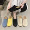 Breathable, Baotou, Half Slippers, Women's, Summer, Outerwear, Roman Style, Shallow Mouth, Thick Bottom, Shoes