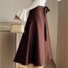 New Spring and Summer Women's Casual Daily Elegant Commuting Solid Color Long Skirt