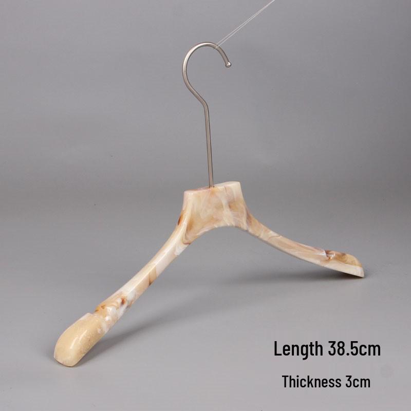 Stylish Non-Slip Imitation Jade Hangers: Wood Grain Finish for Men's & Women's High-End Clothing