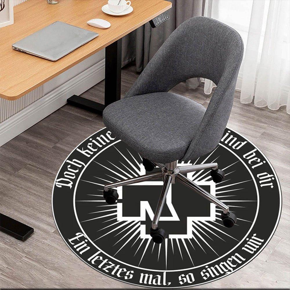 

Rammstein: Keine Angst Album Art StickerRound Non-Slip chair mat chair carpet for office Rugs for Office Decor Gift For Valentine s Day Mother s Day 80cm by 80cm