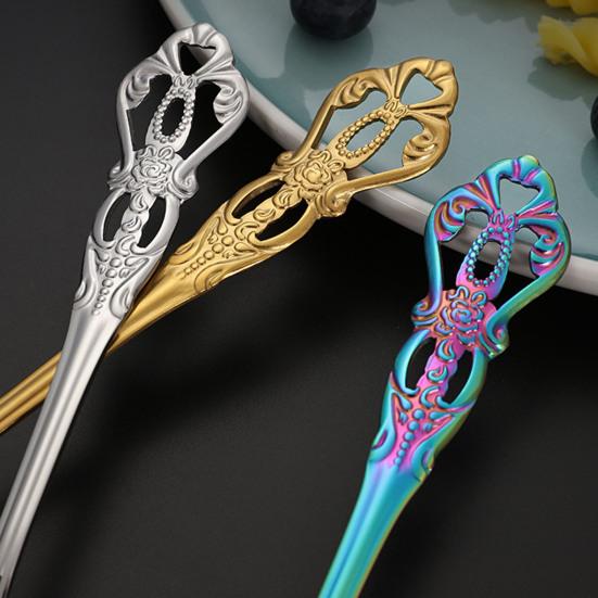 5PCS Tableware Set Stainless Steel Flatware Durable Corrosion Resistant Utensils Elegant Design Cutlery for Dinner Party