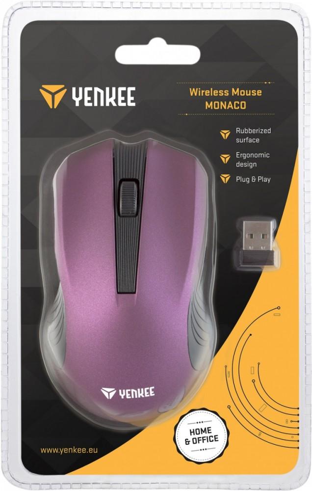 2.4GHz Optical Symmetrical Wireless Mouse, 3 Buttons, Purple