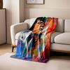 Colorful Abstract Portrait Blanket for All Seasons Blanket Lunch Break Throw Gift
