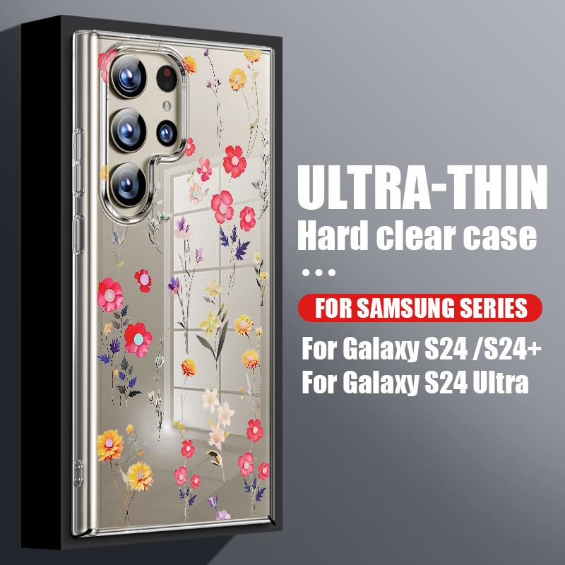 

Pink Peach Blossom Case For Samsung Galaxy S26 S25 S24 Ultra S23 S21 FE S22 Plus A53 A54 A34 A15 A25 A35 A55 A26 A36 A56 5G Slim Clear Hard Cover Samsung A14 прозрачный