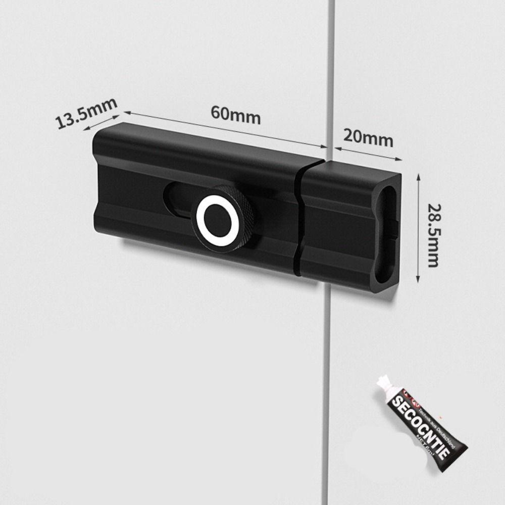 No Punching Sliding Door Bolt Aluminum Zinc Zinc Alloy Door Buckle Luminous Door Buckle Closet Window Door