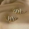 Fashion Rhinestone Decor Ear Cuff Earring for Woman Ear 2024 Summer New Arrival Christmas Jewelry Gift Birthday Wedding Jewelry