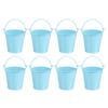 PATIKIL Small Handled Metal 8 Pieces Mini Galvanized Colorful Easter Buckets for Party Favors and Light Blue 3"x3" Buckets, Buckets, Crafts,