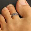 Orris Toe Ring, 925 Sterling Silver, Adjustable Size, Simple Design, Men's (Celestial Body)
