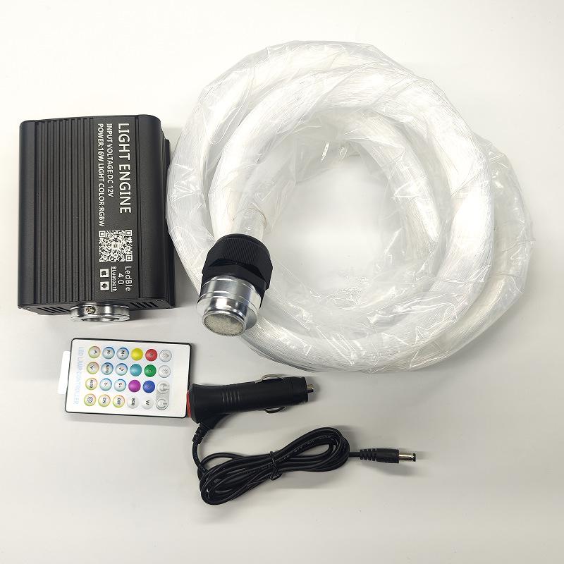 App-Controlled Fiber Optic Starry Sky Car Roof Light with Twinkling Turntable, 16W