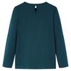 Kids Long Sleeve T Shirt Dark Green Size 104