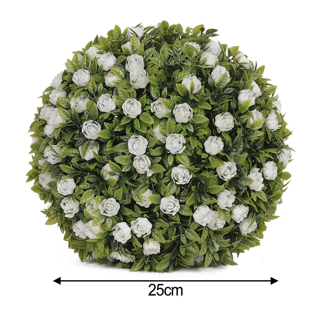 Landscaping Grass Ball Home Garden 1pc Artificial Garden Rose Flower Balls Stage Topiary Hanging UV Stable Birthday