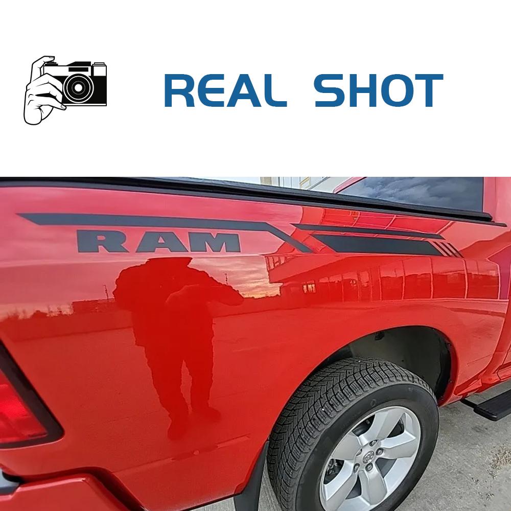 Pickup Bed Side Sticker For Dodge RAM 1500 2500 3500 Rebel TRX Car Stripes Style Decor Decal Truck Vinyl Cover Auto Accessories
