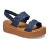 Crocs Brooklyn Woven Wedge Sandals 'Blue Brown' Women's 209977-410