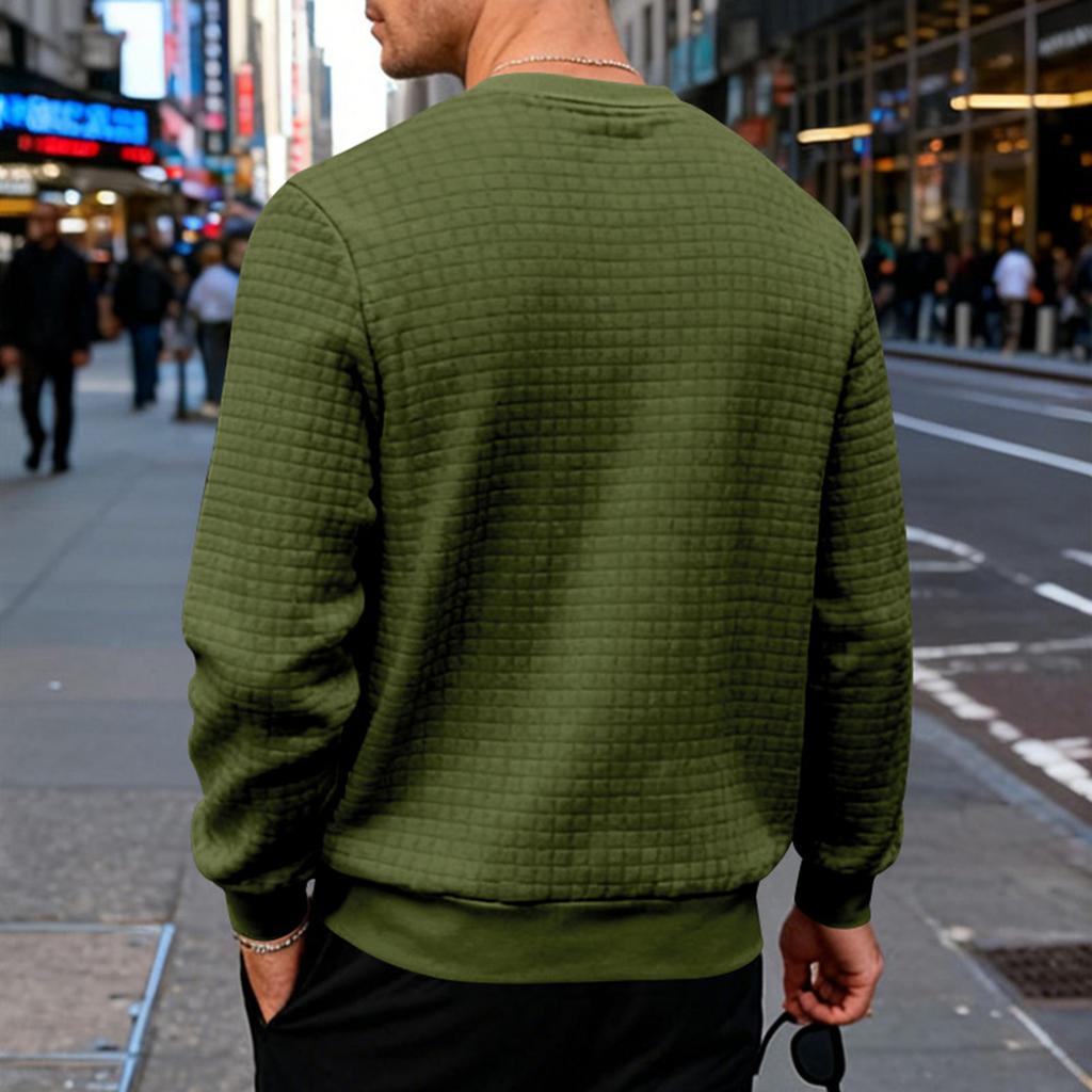 Men's Casual Loose Long,sleeved Round Neck Sweatshirt
