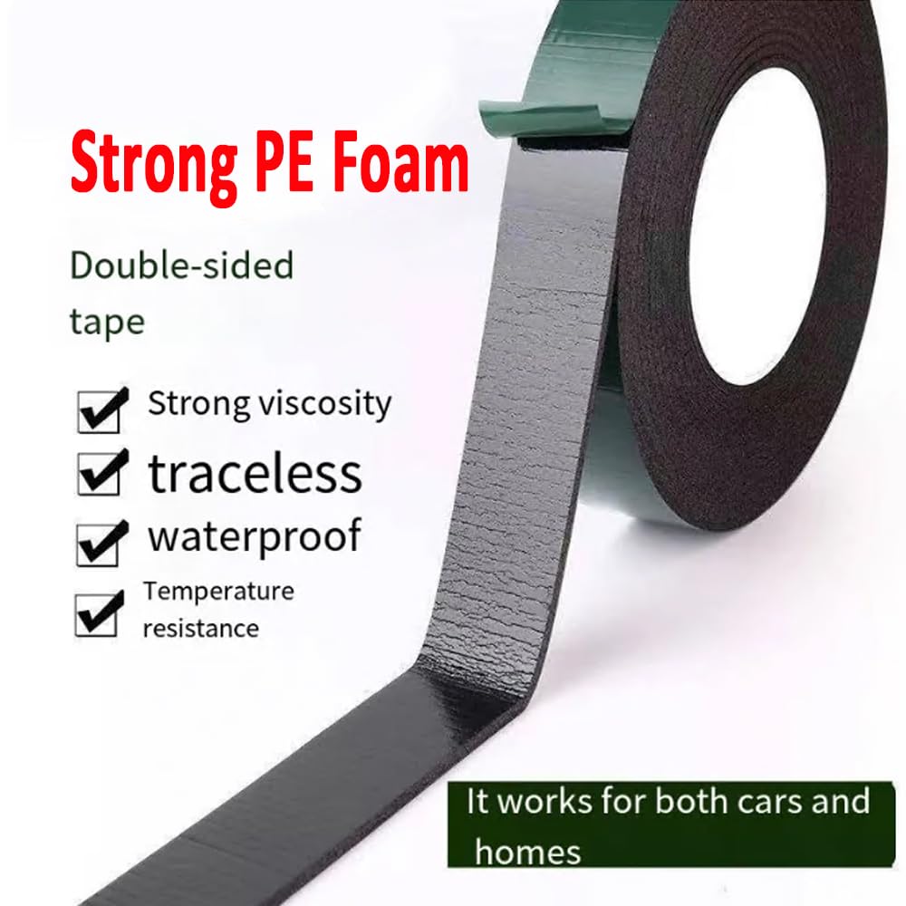 Double Sided Adhesive Tape Black Foam Tape for Cell Phone Repair LCD Curved Screen Dust Proof 0.5mm Thick (3mm*10M)