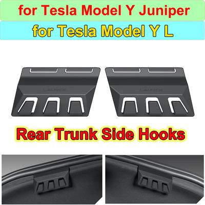 For Tesla Model Y L Juniper 2026 Accessories Rear Trunk Side Hook Organizer Storage Hooks YL Wall Grocery Bag Clothes Hanger