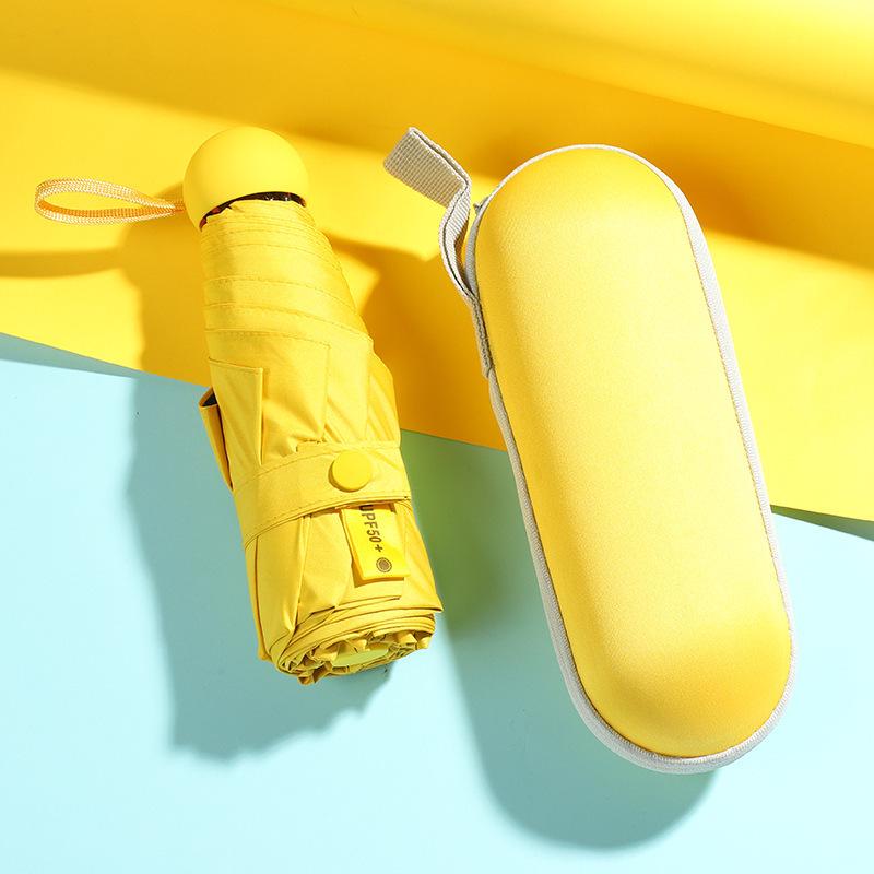 Kompaktní mini slunečník s dvojím použitím: UV ochrana a přenosná sluneční clona