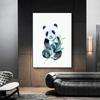 Cute Cartoon Panda Eating Bamboo Canvas Paintings Wall Art Pictures Posters and Prints for Living Kids Bedroom Home Decoration No Frame