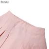 ZANZEA Completo estivo due pezzi da donna con blusa a maniche corte e gonna midi