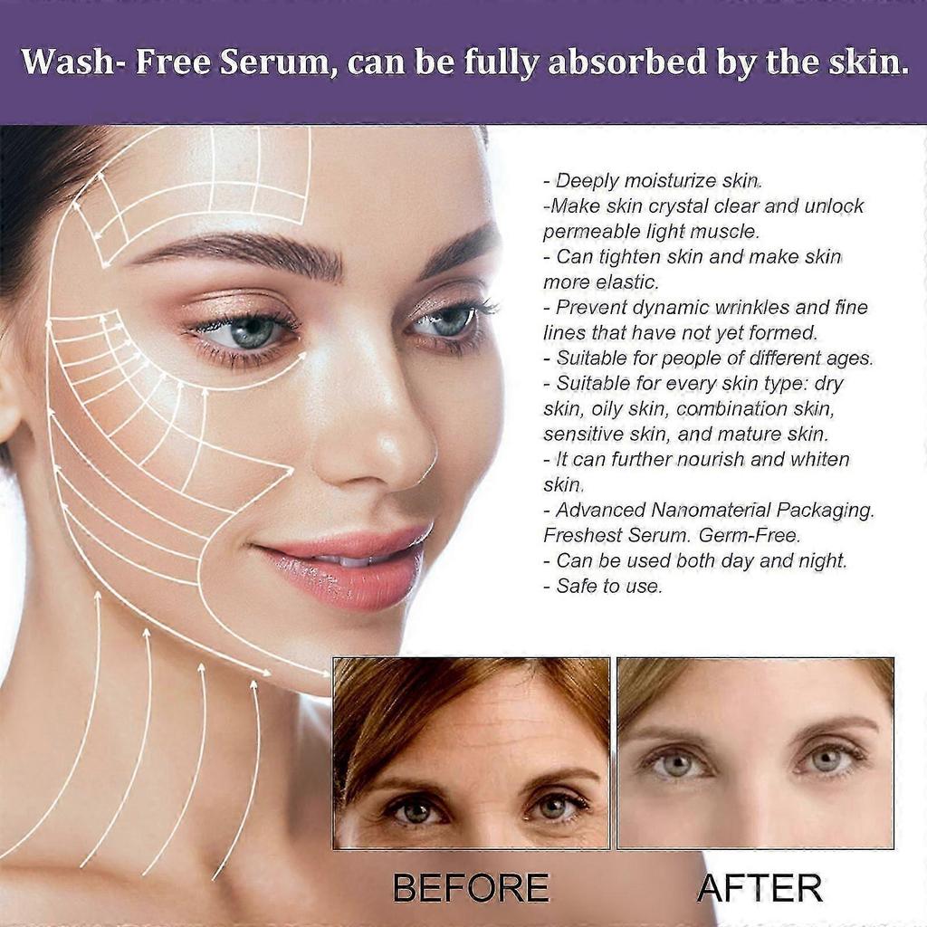 Revitalizing Collagen Anti-Aging Serum with Hyaluronic Acid & Vitamin E Brightening, Firming, Wrinkle Reduction & Skin Glow for Youthful, Radiant Com