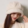 Autumn Winter Thick Fisherman Hat Women's Octagonal Hat Solid Color Warm Hat