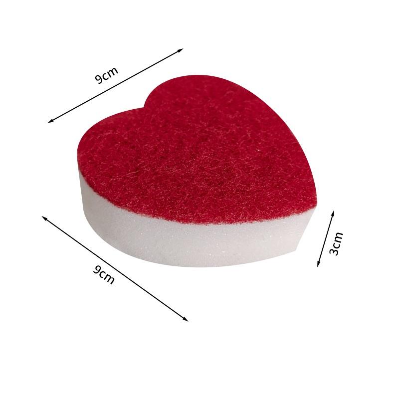 10 ks Houbička ve tvaru srdce Odolná podložka Silná dekontaminace Utěrka na nádobí Roztomilý tvar srdce Neškrábe Kuchyňské doplňky