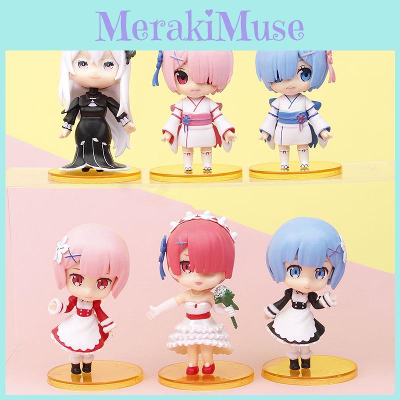 Premium Rem Statue Model In Wedding Dress Kimono And Maid Costume For Desktop Car Decoration Collectors Blind Box