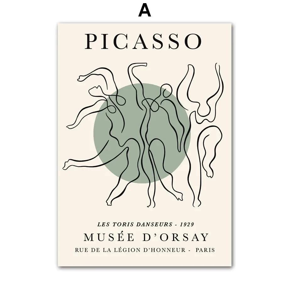 

Abstract Matisse Canvas Painting, Modern Fashion Gallery, Dancing Coral, Picasso, Wall Art Picture, Living Room, Interior Decor 21x30cm No Framed