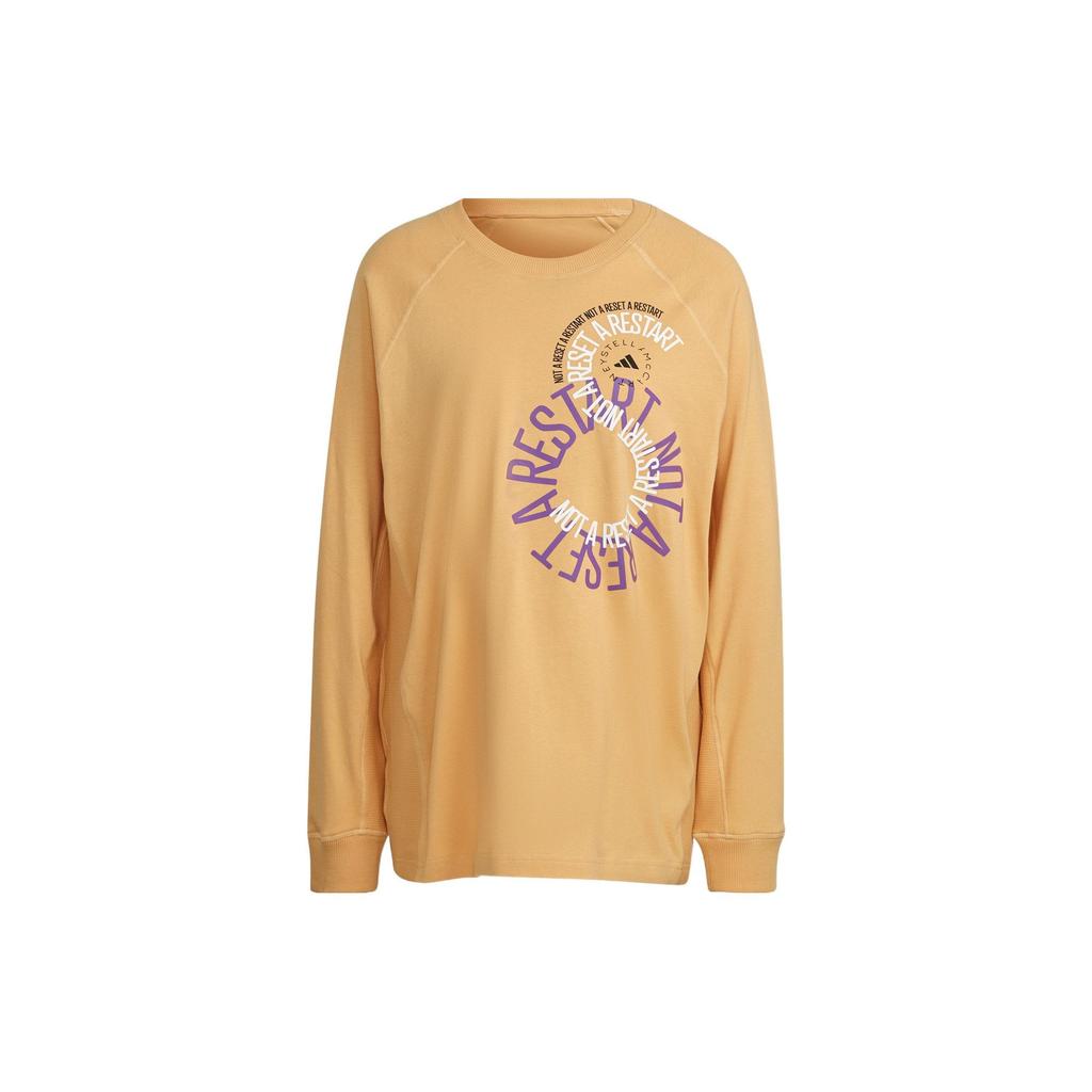 Adidas T Shirts Unisex Amber Yellow Crew Neck Moderate Straight Fit IB5894