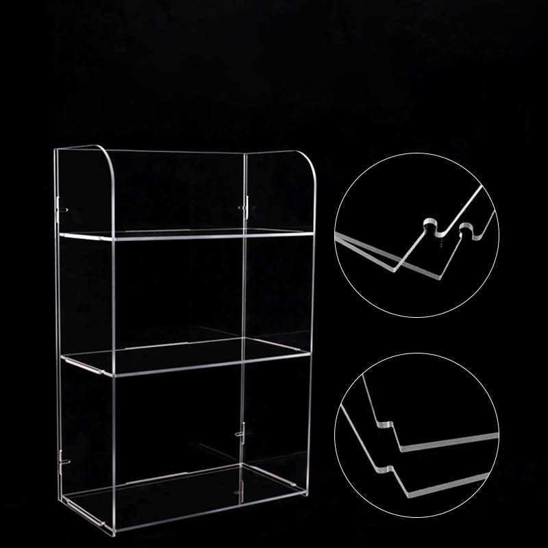 Clear Acrylic Organizer Shelf For Cosmetic Perfume Skincare Makeup Toy Spices Stand Tabletop Vanity Tray Shelf Display Showcase